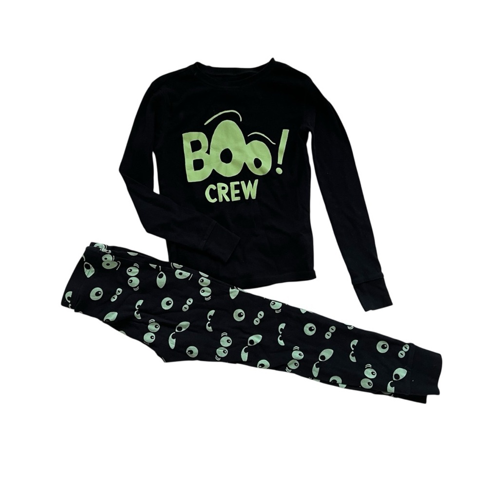 Old Navy Halloween pajamas Black and Green Boo Crew Pajamas boys girls